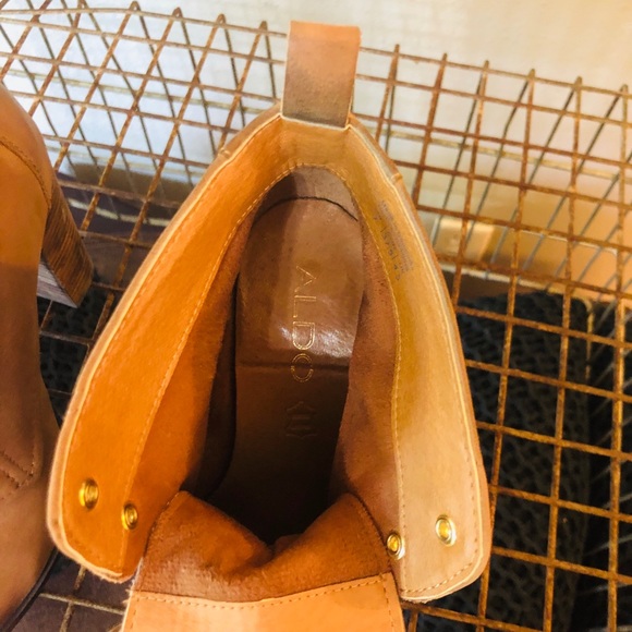 NINE WEST Ombré Tan Black Ankle Boots sz 7 - Picture 7 of 8